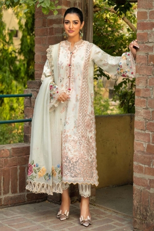 Maryum Hussain Embroidered Lawn Suit Unstitched 3 Piece MH25LL D-10 Batik - Summer Collection