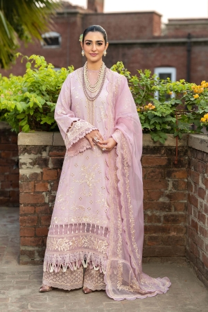 Maryum Hussain Embroidered Lawn Suit Unstitched 3 Piece MH25LL D-08 Samar - Summer Collection