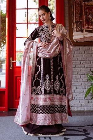 Mushq Embroidered Velvet Suit Unstitched 3 Piece MPS-06 Echoing Dreams - Formal Collection
