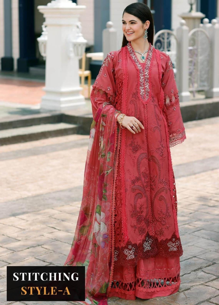 Noor by Saadia Asad Embroidered Lawn Suits Unstitched 3 Piece NSA25EP D2-A - Summer Collection