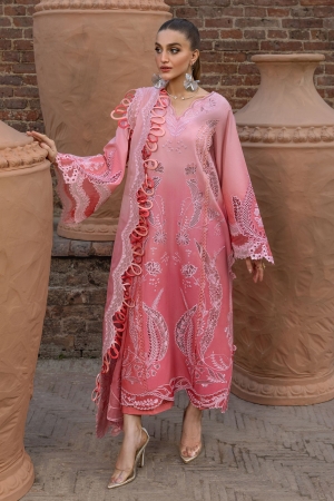 Crimson by Saira Shakira Embroidered Lawn Suits Unstitched 3 Piece CR2LS 1B-ALL THINGS OMBRE - Luxury Collection