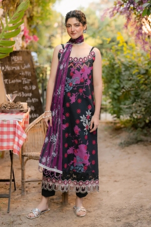Gulkari by Asifa and Nabeel Chikankari Lawn Suit Unstitched 3 Piece AN25G GKL-01 Pale Rose - Summer Collection