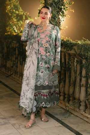 Gulkari by Asifa and Nabeel Chikankari Lawn Suit Unstitched 3 Piece AN25G GKL-06 Arabella - Summer Collection
