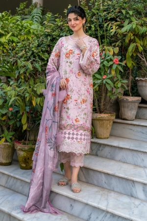 Gulkari by Asifa and Nabeel Chikankari Lawn Suit Unstitched 3 Piece AN25G GKL-09 Blossom Zephyr - Summer Collection