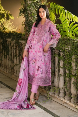 Gulkari by Asifa and Nabeel Chikankari Lawn Suit Unstitched 3 Piece AN25G GKL-10 Dawn Petals - Summer Collection