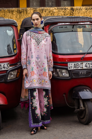 Mushq Printed Lawn Suits Unstitched 3 Piece MQ25LD2D 1-B Zoe - Summer Collection