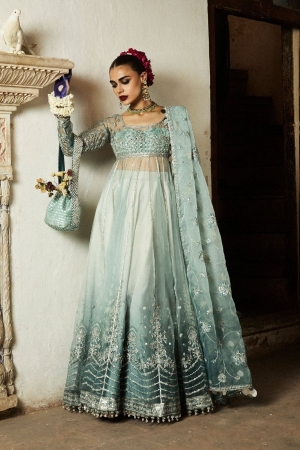 Hussain Rehar Embroidered Organza Suit Unstitched 3 Piece HRR24F Maaiya - Formal Collection