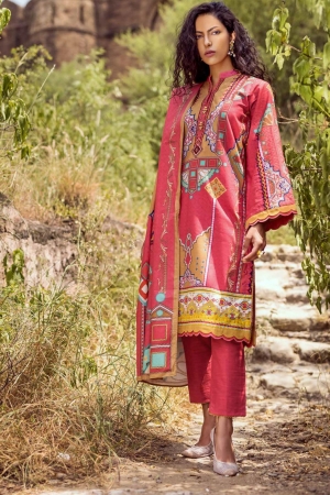 Gul Ahmed Embroidered Khaddar Suits Unstitched 3 Piece GA21WK K-12024 - Winter Collection