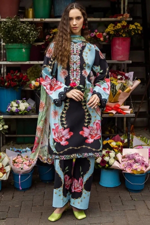 Mushq Embroidered Lawn Suits Unstitched 3 Piece MQ25LD D-8A Renata - Summer Collection