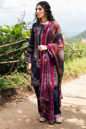 Zara Shahjahan Embroidered Linen Suits Unstitched 3 Piece ZS22WS Mehrnaz - Winter Collection