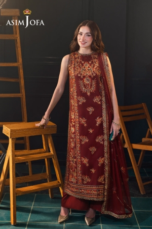 Asim Jofa Luxury Embroidered Suits Unstitched 3 Piece AJ – AJLFC-05