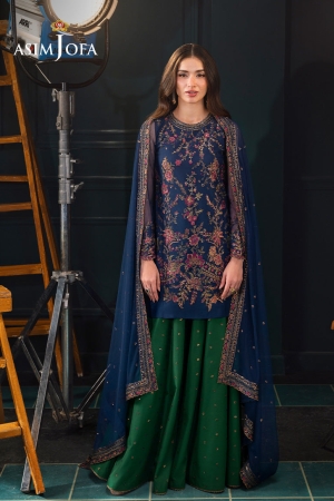 Asim Jofa Luxury Embroidered Suits Unstitched 3 Piece AJ – AJLFC-07