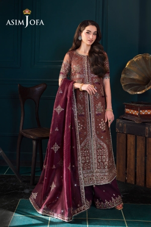 Asim Jofa Luxury Embroidered Suits Unstitched 3 Piece AJ – AJLFC-08