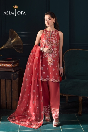 Asim Jofa Luxury Embroidered Suits Unstitched 3 Piece AJ – AJLFC-06