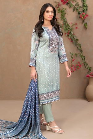 Tawakkal Fabrics Printed Satin Suits Unstitched 3 Piece TWF23ST D-9733 - Winter Collection