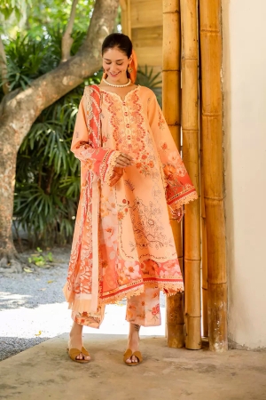 Ethereal Bloom by Roheenaz Embroidered Lawn Suits Unstitched 3 Piece RN25EB RNZ-05 A Zaria - Summer Collection