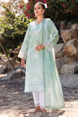 Aurea by Farasha Embroidered Lawn Suit Unstitched 3 Piece FSH25AL D-10 Tulip Glow - Summer Collection