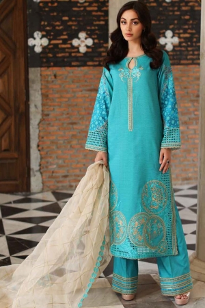 Charizma Embroidered Lawn Suit Unstitched 3 Piece CRZ24RE SR4-03 - Summer Collection