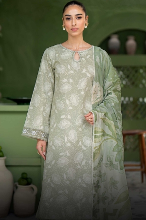 Artisan by Seran Embroidered Lawn Suit Unstitched 3 Piece SRN25A D-02 Pistache - Summer Collection