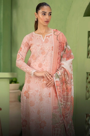 Artisan by Seran Embroidered Lawn Suit Unstitched 3 Piece SRN25A D-07 Peche - Summer Collection