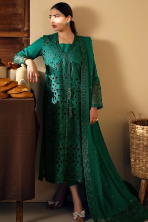 Maryum N Maria Embroidered Lawn Suit Unstitched 3 Piece MNM24EA Motya - Luxury Collection