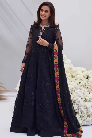 Mina Hasan Embroidered Net Suit Unstitched 3 Piece Sahar - Formal Collection