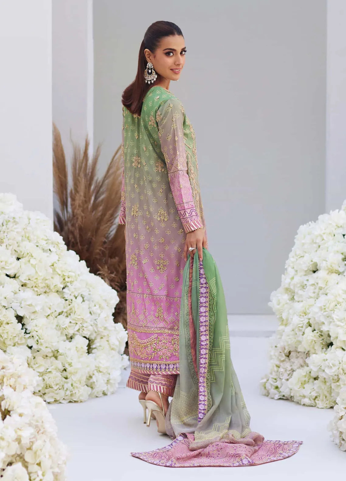 Ahmad Raza Pret Embroidered Raw Silk 3 Piece Suit AR5099