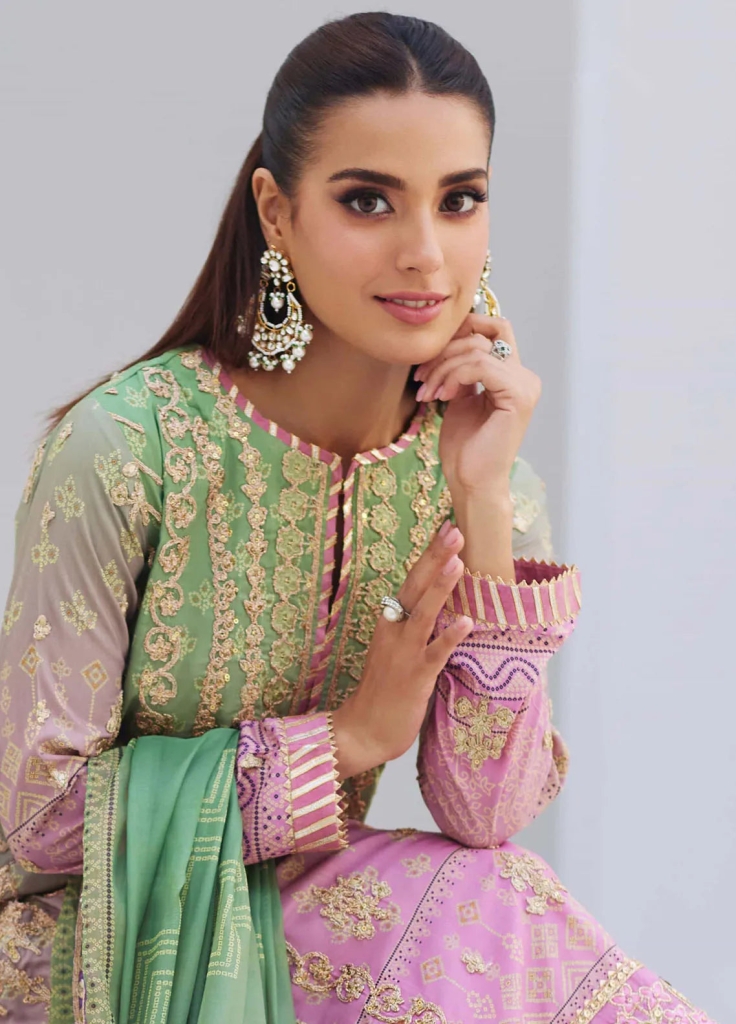 Dastangoi by Afrozeh Unstitched Formal Embroidered Raw Silk 3 Piece Suits  AF25DF D-5 Gildentide - Formal Collection
