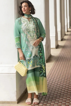 Mushq Embroidered Lawn Suits Unstitched 3 Piece MQ25LD D-5B Ariela - Summer Collection
