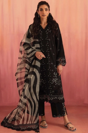 Nayaab by Seran Embroidered Lawn Suits Unstitched 3 Piece SRN25NE D-07 Zora - Festive Collection