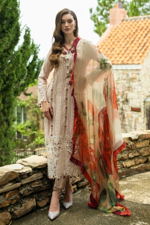 Flanerie by Roheenaz Embroidered Lawn Suit Unstitched 3 Piece RNZ25F Sophie RNZ-2B - Summer Collection