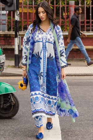 Mushq Embroidered Lawn Suits Unstitched 3 Piece MQ25LD D-6B Ksenia - Summer Collection