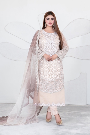 Tawakkal - Gelareh - Exclusive Organza Collection Unstitched 3Pc - D 3651