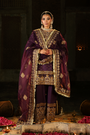 Singhar By Saad Shaikh Embroidered Raw Silk Suits Unstitched 3 Piece SSK25SG ARJUMAAND - Festive Collection