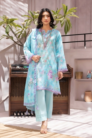 Lakhany - LSM Luxury Printed Lawn Unstitched 3 Piece Suit – LG-AR-0193 – Summer Collection