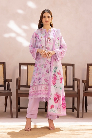 Lakhany - LSM Luxury Printed Lawn Unstitched 3 Piece Suit – LG-RL-0222 – Summer Collection
