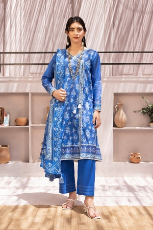 Lakhany - LSM Luxury Printed Lawn Unstitched 3 Piece Suit – LG-RL-0225 – Summer Collection