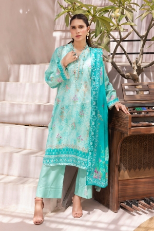 Lakhany - LSM Luxury Printed Lawn Unstitched 3 Piece Suit – LG-RL-0216 – Summer Collection