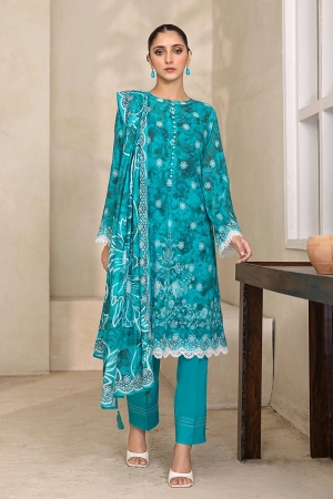 Lakhany - LSM Luxury Printed Lawn Unstitched 3 Piece Suit – LG-RK-0040 – Summer Collection