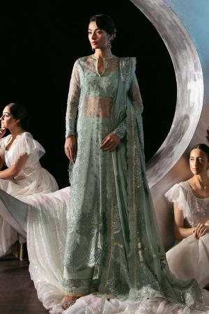 La Fuchsia By Afrozeh Embroidered Organza Suit Unstitched 3 Piece AF24L Amalfi - Festive Collection