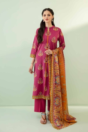 Nishat Luxury Printed Lawn Unstitched 3 Piece Suit – 42302124-R – Summer Collection