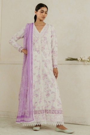Amore by Ayzel Embroidered Lawn Suit Unstitched 3 Piece AAF25AS D-01 Azure - Summer Collection