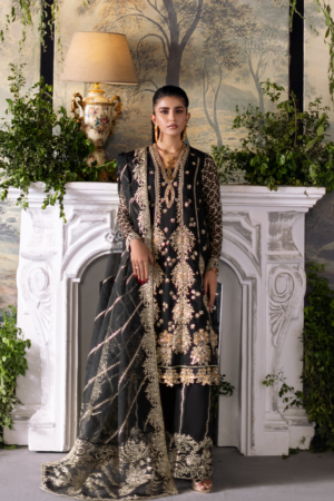Fleurie by Saad Shaikh Embroidered Wedding Suits Unstitched 3 Piece SSF25SG CELESTIA – Festive Collection