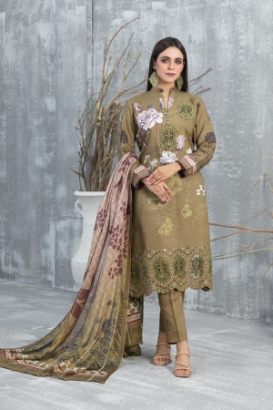 Tawakkal Fabrics Emboidered Viscose Suits Unstitched 3 Piece TWF25ST D-1293 - Winter Collection