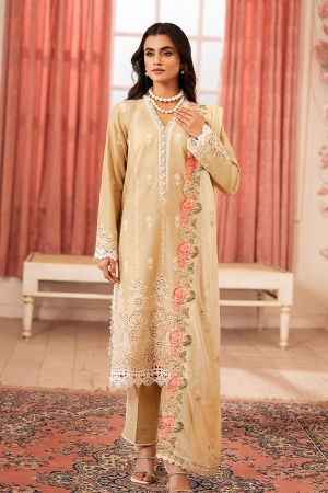 Nisa by RajBari Chikankari Embroidered Lawn Suits Unstitched 3 Piece RB25A D-10 - Summer Collection