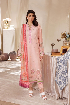 Nisa by RajBari Chikankari Embroidered Lawn Suits Unstitched 3 Piece RB25A D-03 - Summer Collection