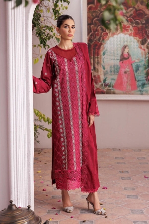 Nisa by RajBari Chikankari Embroidered Lawn Suits Unstitched 3 Piece RB25A D-07 - Summer Collection