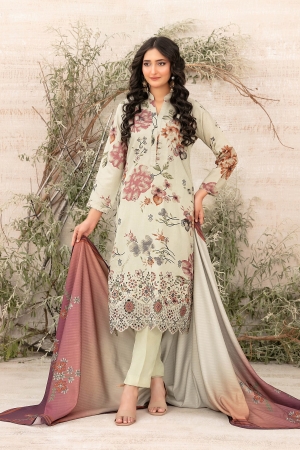 Tawakkal Fabrics Embroidered Zari Viscose Unstitched 3 Piece Suit - D-4880 - TF25SHAM - Light Green - Winter Collection