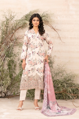 Tawakkal Fabrics Embroidered Zari Viscose Unstitched 3 Piece Suit - D-4878 - TF25SHAM - Light Pink - Winter Collection