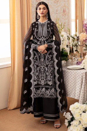 Ayzel By Afrozeh Embroidered Chiffon Suits Unstitched 3 Piece AAF24TW ADK-V1-06 Esme - Luxury Collection